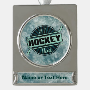 Personalized #1 Hockey Dad Christmas Ornament