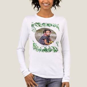 Personalized 1-image Green Leaf Florals Tri-Blend Shirt