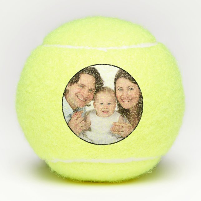 Personalized 1 Photo Tennis Balls (Front)