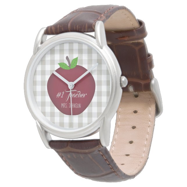 Personalized #1 Teacher Watch (Angled)