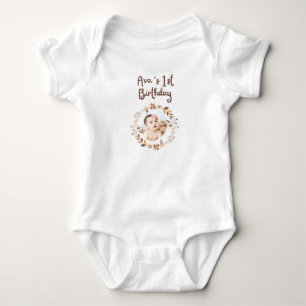 Personalized 1st Birthday Baby Bodysuit