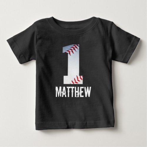 Personalized 1st Birthday Baseball Shirt