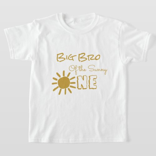 Personalized 1st birthday big bro sun happy brothe T_Shirt
