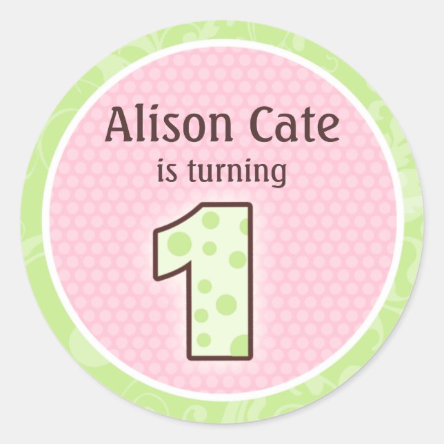 Personalized 1st Birthday Seal (Front)