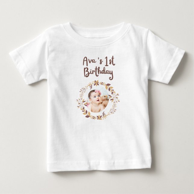 Personalized 1st Birthday Shirt | Custom Name (Front)