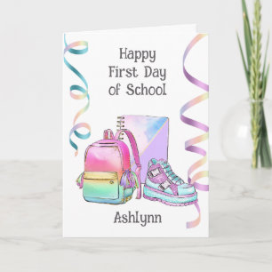 Personalized 1st Day of School with Name Card