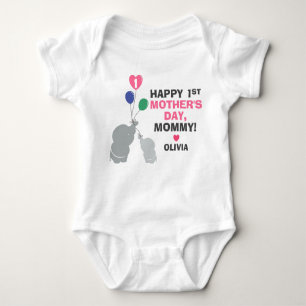 Personalized 1st Mother's Day for Baby Girl Baby Bodysuit