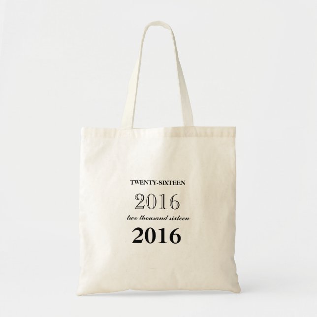 Personalized 2016 Graduation Tote in Black (Front)