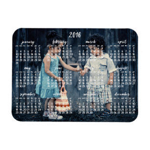 Personalized 2016 Magnetic Calendar 3x4 Magnet