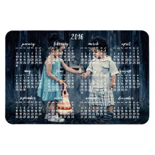 Personalized 2016 Magnetic Calendar 4x6 Magnet