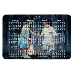 Personalized 2017 Magnetic Calendar 4x6 Magnet