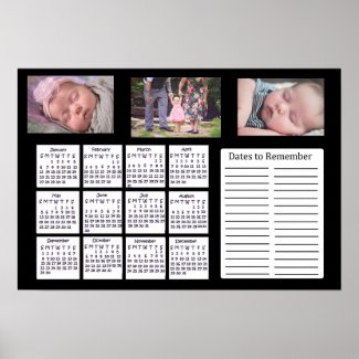 Personalized 2019 Photo Calendar Poster