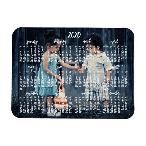 Personalized 2020 Magnetic Calendar 3x4 Magnet