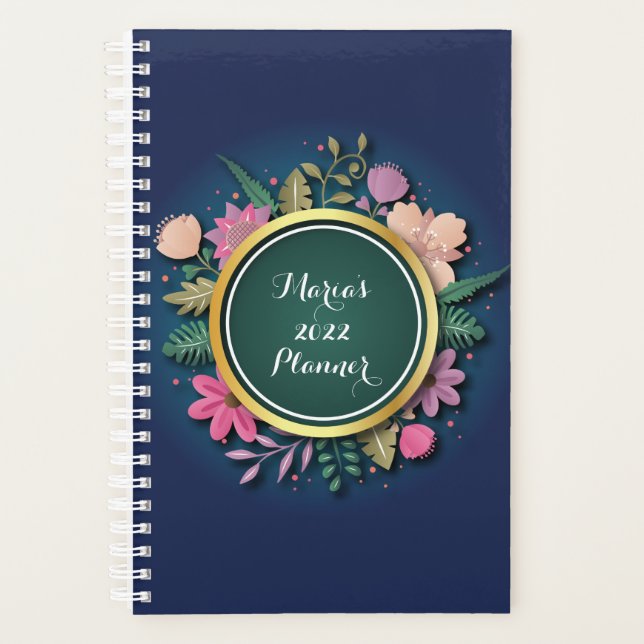 Personalized 2022 Floral Planner (Front)