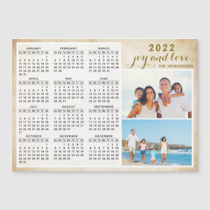 Personalized 2022 Magnetic Calendar Family Photo