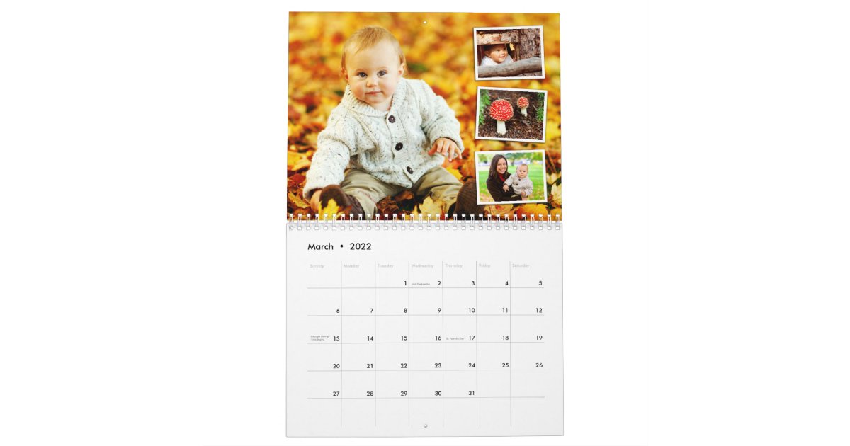 Personalized 2022 Photo Calendar Custom Holiday | Zazzle.com