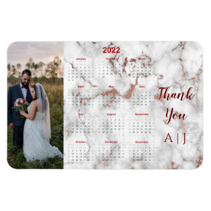 Personalized 2022 Photo Fridge Calendar Magnet