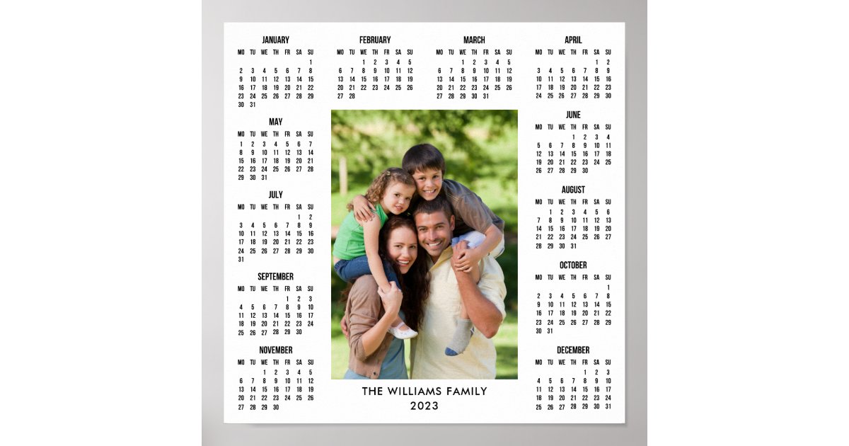 Personalized 2023 Calendar Full Year Photo Poster Zazzle Personalized 2023 Calendar Full Year Photo Poster Zazzle