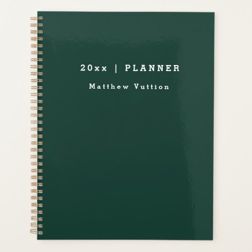 Personalized 2024 Emerald Weekly Monthly  Planner