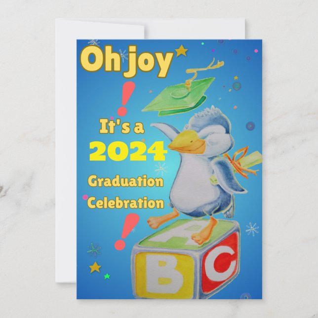 Personalized 2024 Kindergarten graduation card (Front)