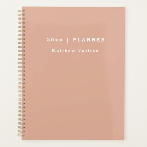 Personalized 2024 Light Pink Weekly Monthly  Planner