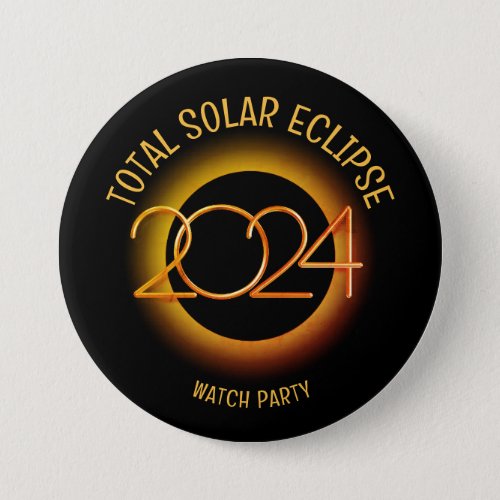 Personalized 2024 TOTAL SOLAR ECLIPSE Button