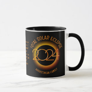 Personalized 2024 TOTAL SOLAR ECLIPSE Family Mug