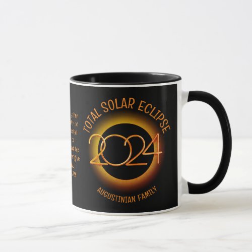 Personalized 2024 TOTAL SOLAR ECLIPSE Family Mug