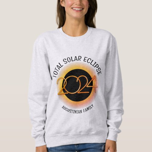 Personalized 2024 TOTAL SOLAR ECLIPSE Family Sweatshirt