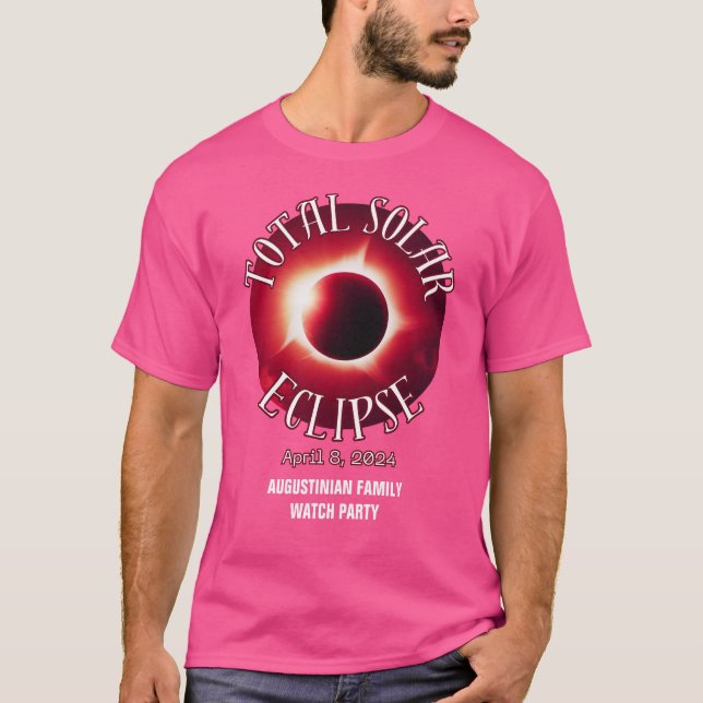 Personalized 2024 TOTAL SOLAR ECLIPSE Family T-Shirt (Front)