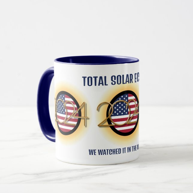 Personalized 2024 TOTAL SOLAR ECLIPSE USA Mug (Front Left)