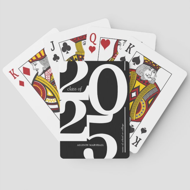 Personalized 2025 Class Graduate Poker Cards (Back)