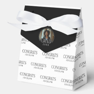 Personalized 2025 Photo Congrats Graduation Party Favor Boxes