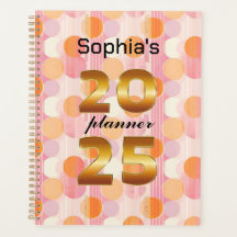 Personalized 2025 Planner with Soft Pastel Colors