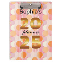Personalized 2025 Planner with Soft Pastel Colors