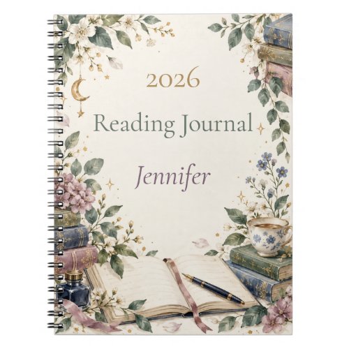 Personalized 2026 Book Lover Reading Journal
