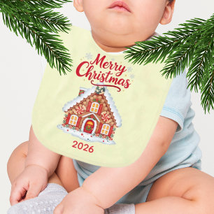 Personalized 2026 Christmas Baby Bib – Custom Baby