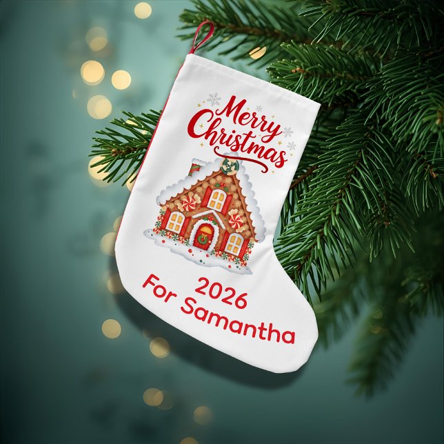 Personalized 2026 Christmas House Stocking  (Creator Uploaded)