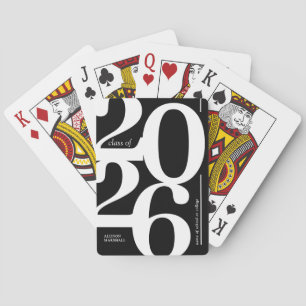 Personalized 2026 Class Graduate Poker Cards