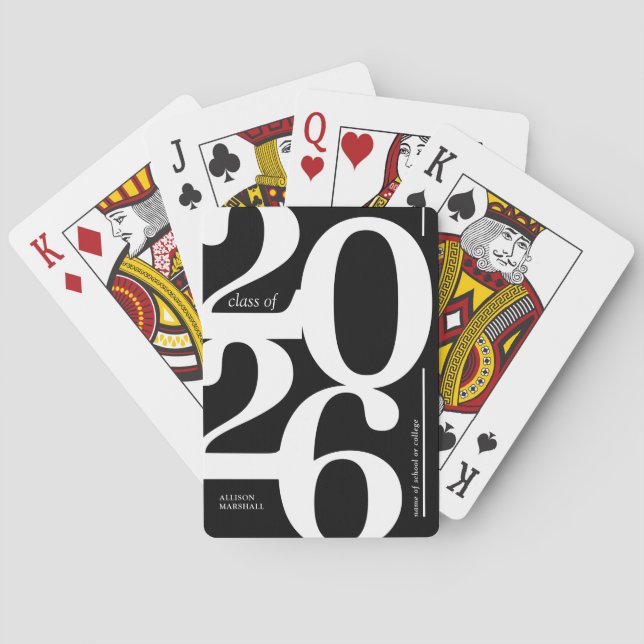 Personalized 2026 Class Graduate Poker Cards (Back)