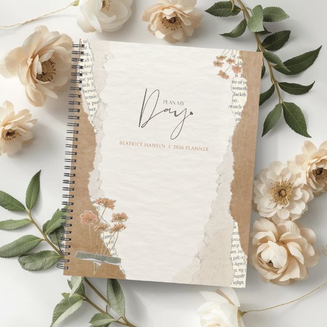 Personalized 2026 Planner | Neutral Esthetic  (Feminine Aesthetic Planner With Name Personalization)