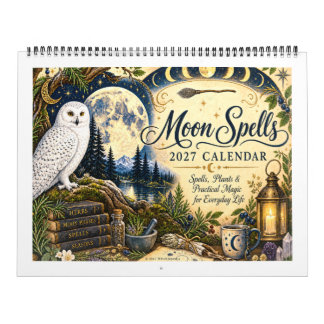 Personalized 2027 Moon Spells Illustrated Calendar