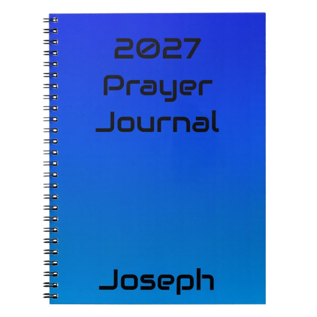 Personalized 2027 Prayer Journal Notebook (Front)