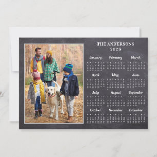 Personalized 2027 Rustic Family Photo Calendar Holiday Card