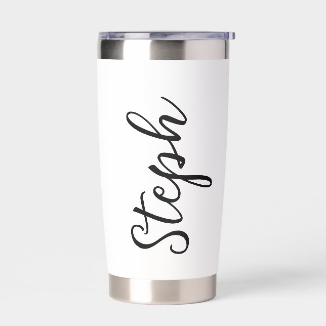 Personalized 20 OZ Tumbler, Custom Travel Mug, Las Insulated Tumbler (Left)