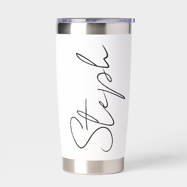 Personalized 20 OZ Tumbler, Custom Travel Mug, Las Insulated Tumbler (Left)