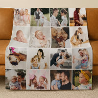 Personalized 20-photo collage blanket