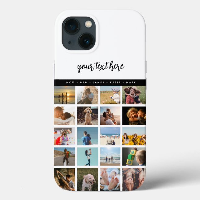 Personalized 20 Photo Family Love Memories Case-Mate iPhone Case (Back)
