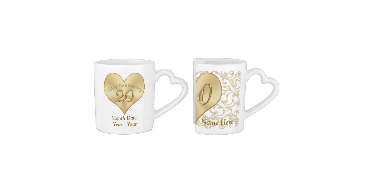 Personalized 20 Year Wedding Anniversary Gift Mugs Zazzle