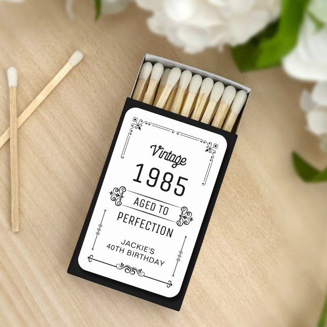 Personalized 20th 30th 40th 50th 60 Birthday Party Matchboxes (Creator Uploaded)